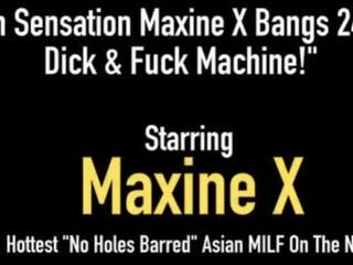 거유 아시아의 maxine x 고양이 잤어요 24 인치 곡괭이 & mechanical 씨발 toy&excl;