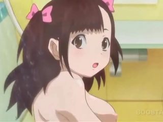 Bathroom anime x rated video with innocent teen naked teenager